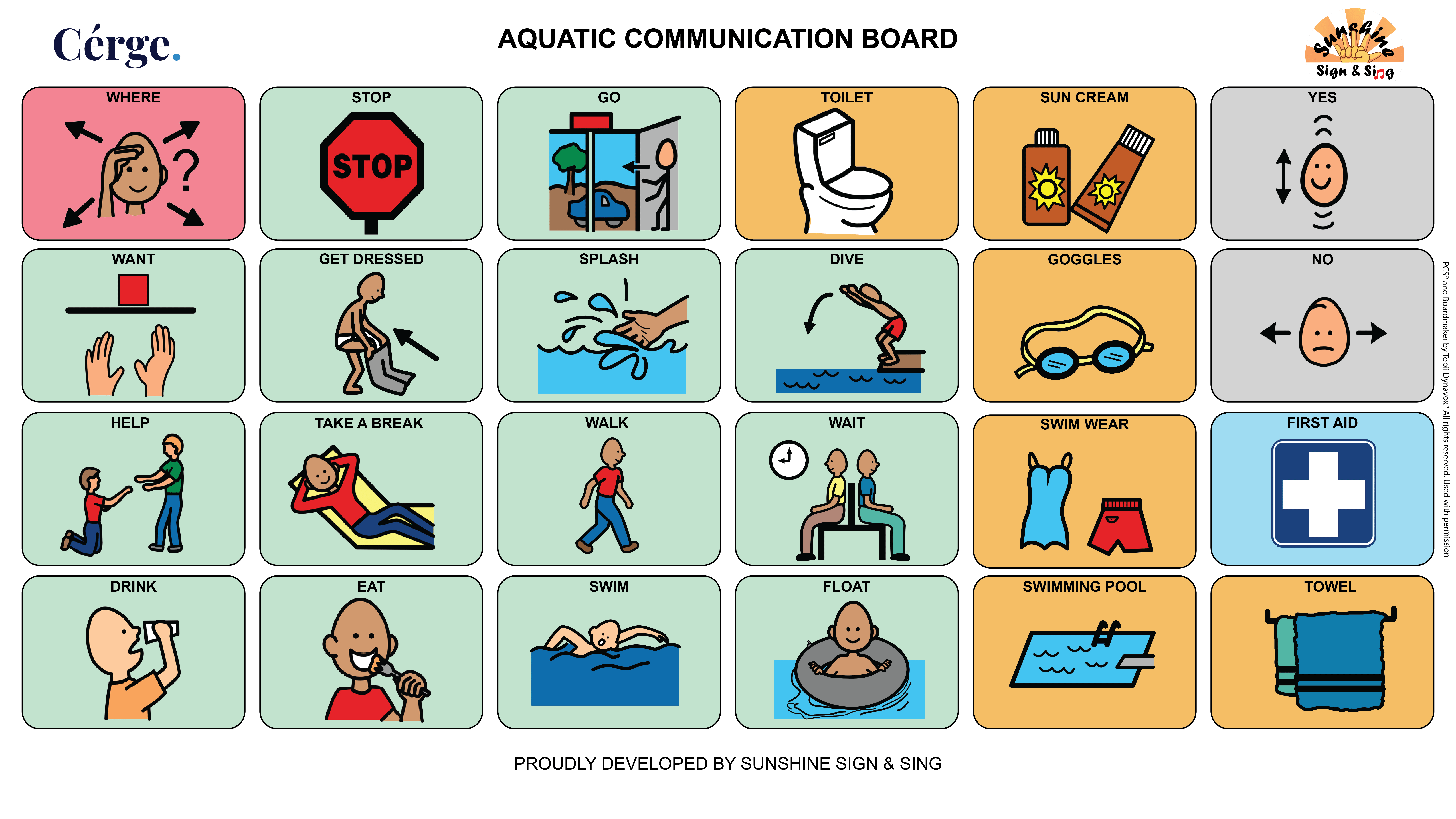 Cérge aquatic communication board image