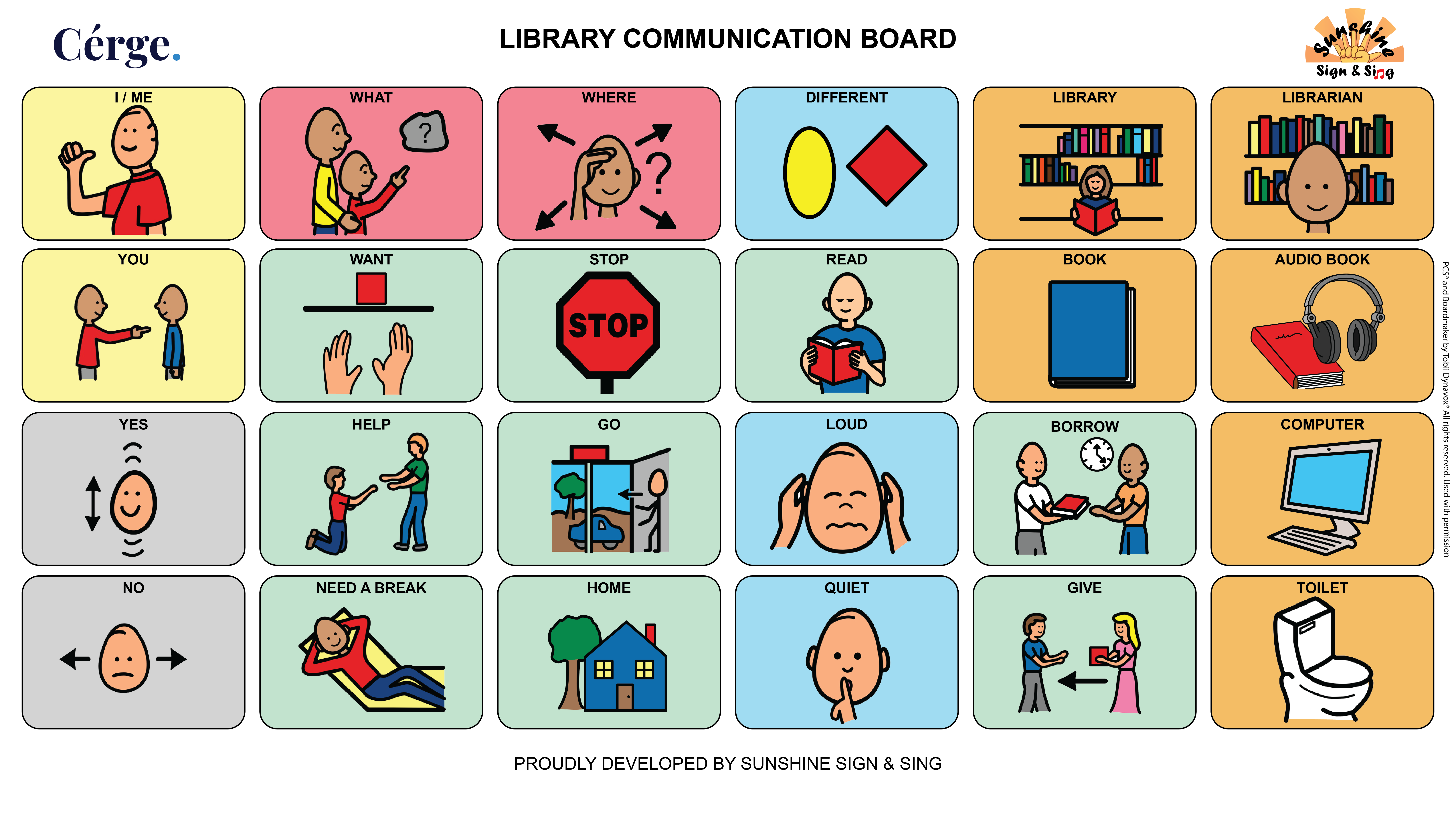 The Cérge Library communication board