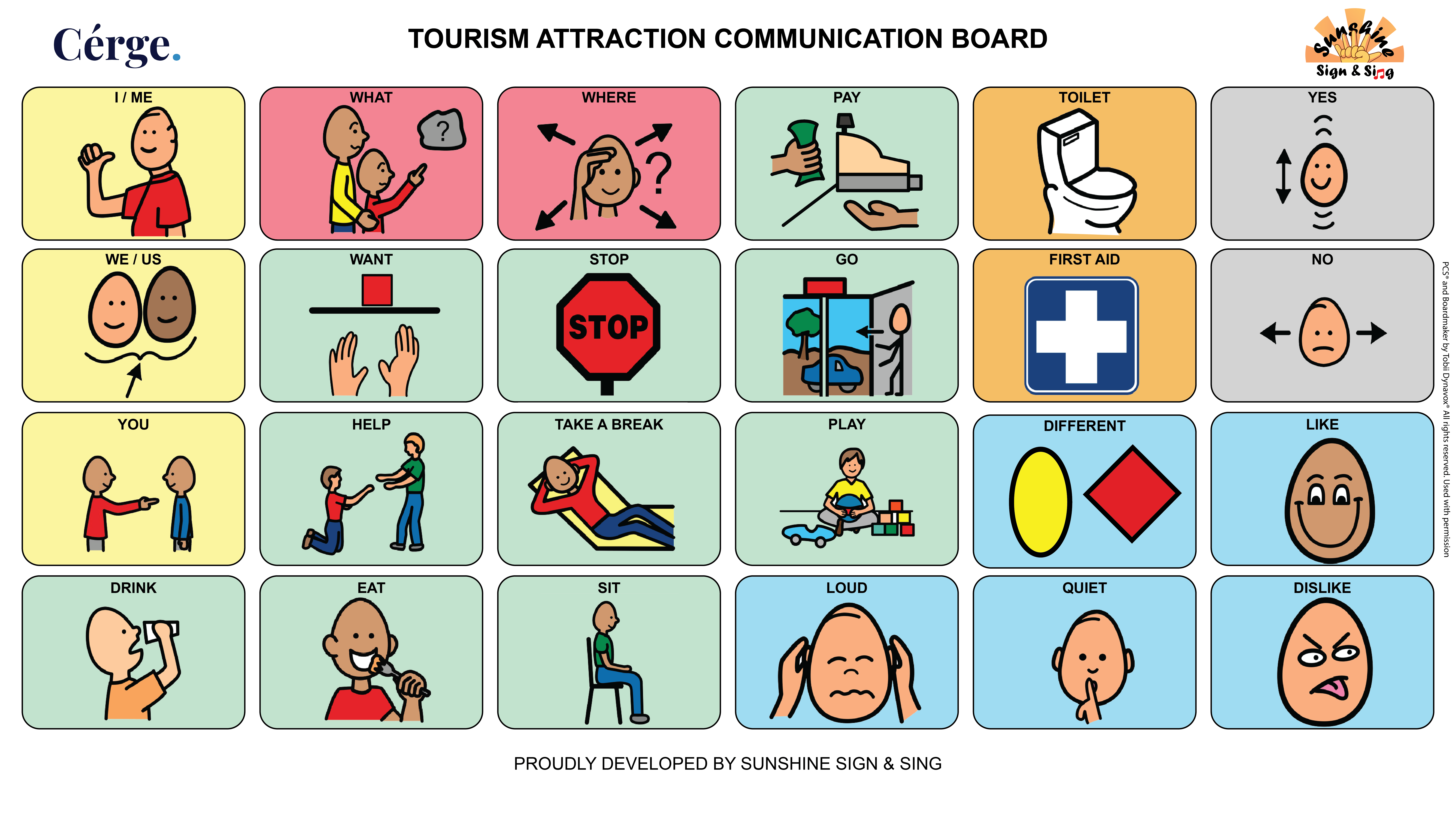 Cérge tourism communication board image